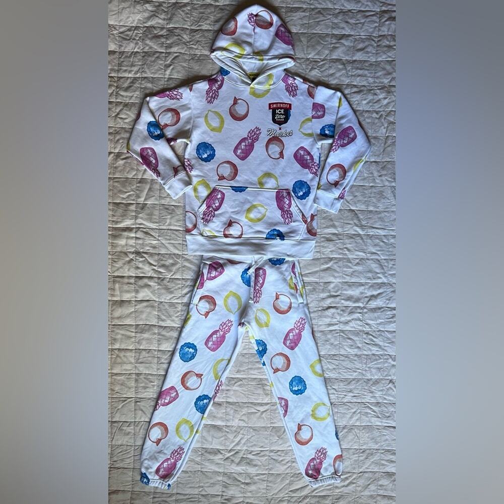 RARE Market X Smirnoff Collab Fruit Heavy Weight Fleece Lined Sweat Set - Small